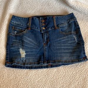 American Rag Juniors Distressed Jean Mini Skirt